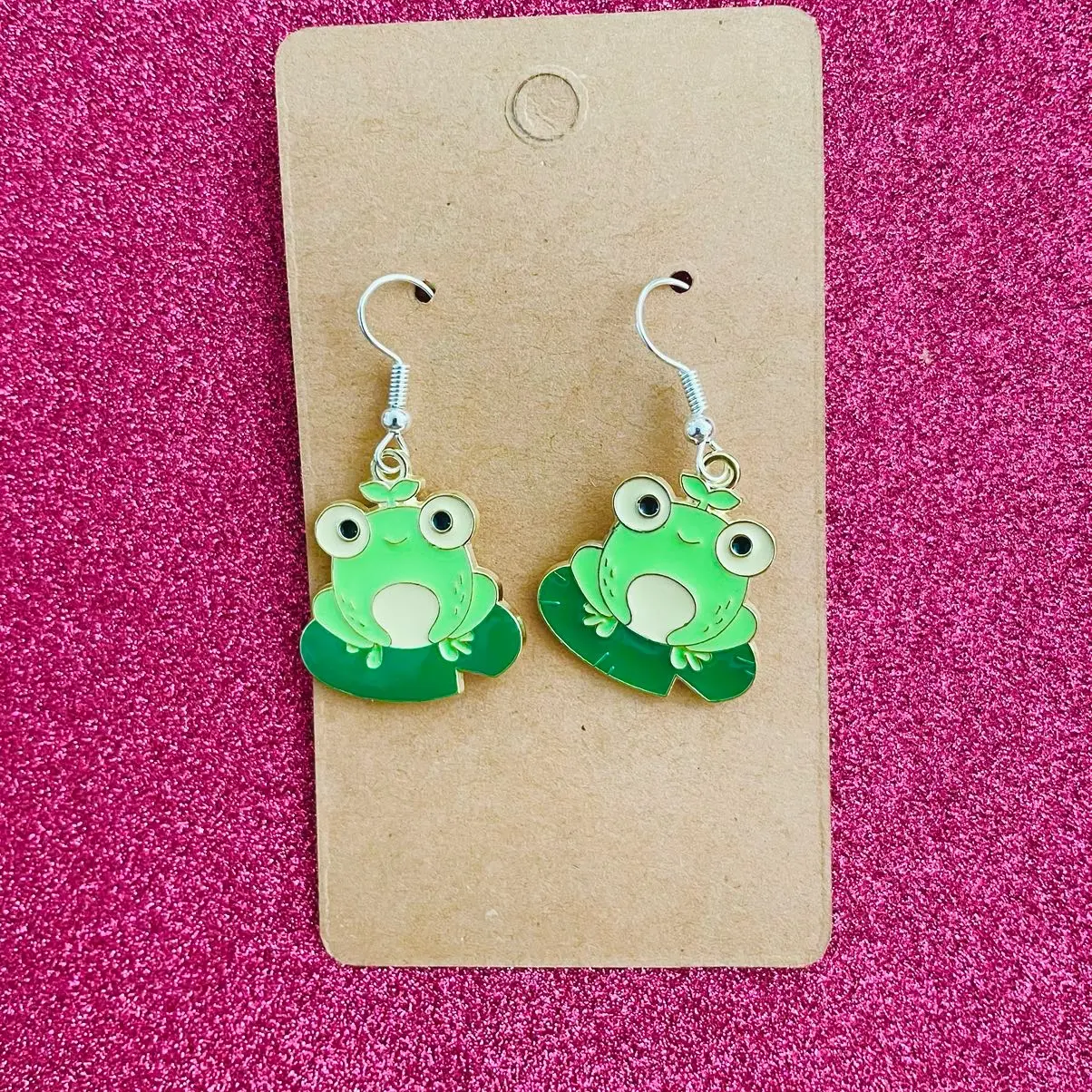 Frog hook earrings Frog hook earrings