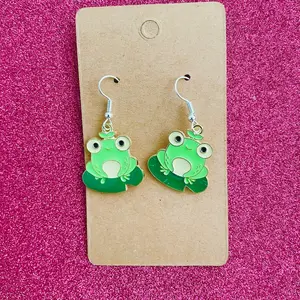 Frog hook earrings