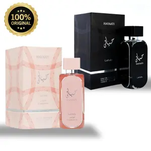 (Bundle) Lattafa Hayaati Florence & Lattafa Hayaati Combo Multipack 3.4 oz 100ml each EDP Spray For Women & Men Aroma Cosmetic Cologne Fragrance Scent