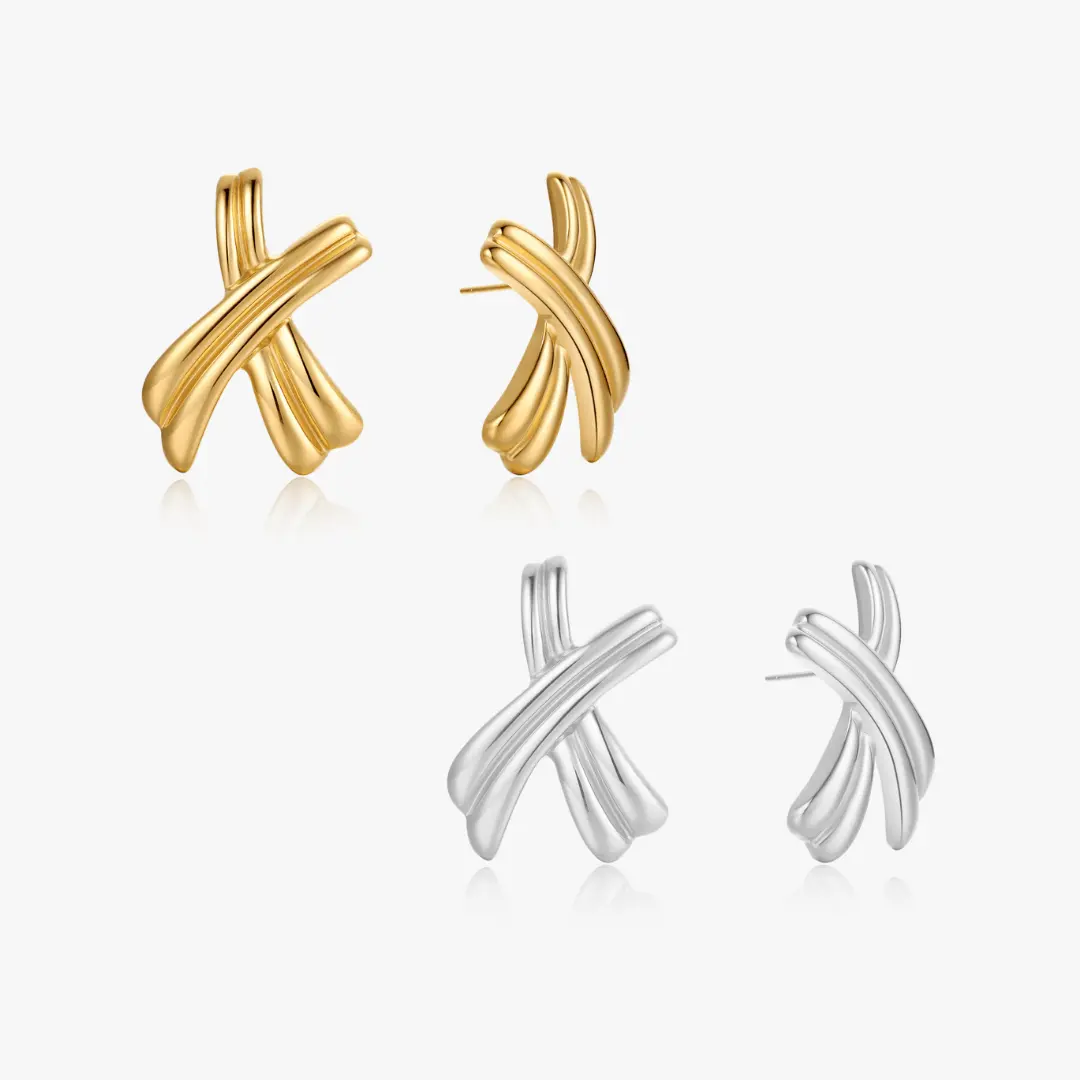 Bold X Earrings