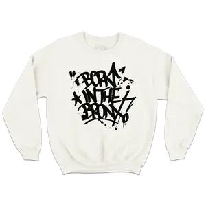 "Born" in The Bronx! Paint Splatter Mid Weight Crewneck