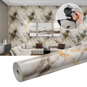 Marble Imitation Tile Wall Stickers Thickened Self Adhesive Waterproof Bathroom Kitchen Panels Aluminum Plastic Board High Resolution Water Based Laminate Easy Install