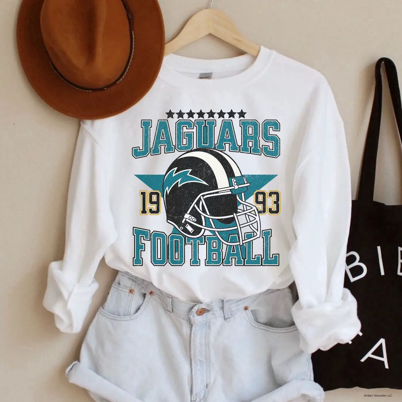 Jacksonville Football Sweatshirt, Jaguars Crewneck, Vintage Style Jacksonville Sweatshirt, Jacksonville Football Sweater, Jaguars Sweatshirt