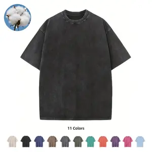 Men’s Unisex Oversized Washed Cotton T-Shirt, 1 Pack Soft Loose Fit Short Sleeve Tee, Casual Streetwear Basic Top