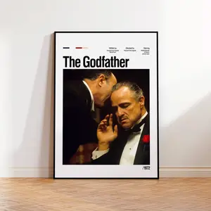 The Godfather Movie Poster, Minimalist Movie Poster, Custom Poster, Classic Movie Poster