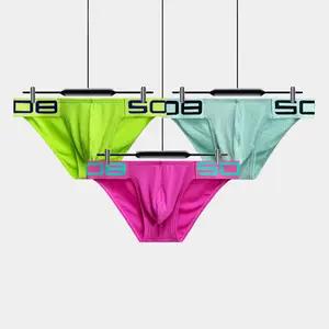 Men's Seamless Low-Rise Deep V Briefs, Modal Sweat-Wicking Underpants, No-Mark Comfort for Daily/Fitness