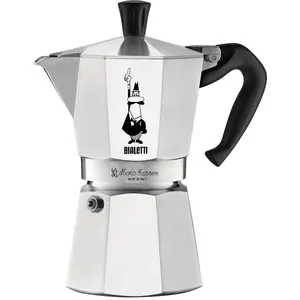 Bialetti 6 Cup Stovetop Espresso Maker Safety Valve Classic Design Moka Express