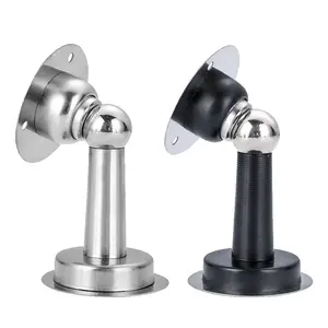 1/2 pcs Door Stopper, Magnetic Door Stopper, Stainless Steel Door Stopper Catch Holder, No Drill Doorstop with Adhesive Tape