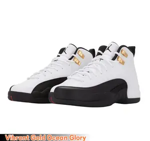 Premium pebbled leather meets shiny patent leather. Luxury on the court.