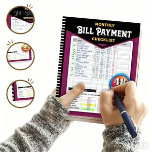 Fmothersdaygiftideas Bill PaymentTrackerNotebook,48 Mouth Money Saving Challenge, 4-Year Budget Planner, Binding CoversWithDaily Savings Tracker,Habit-Forming, Expense &DebtTracker, Money Management Notebook (10000 USD)