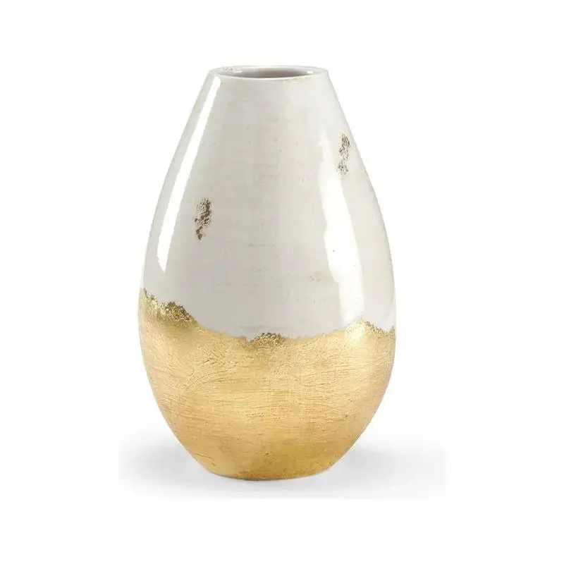 Contemporary White Glazed Ceramic Vase