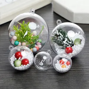 Decorative Art Style Transparent Plastic Balls Set, DIY Wedding Party Decorations, Handmade Craft Supplies