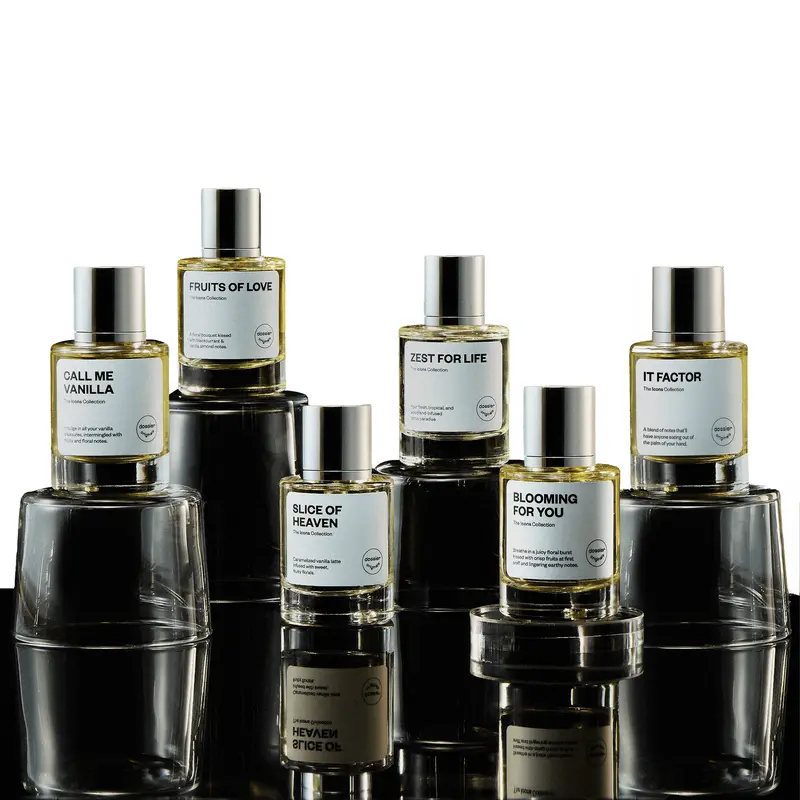 The Icons Collection, Dossier Originals, 50ml, Eau de Parfum, Slice of Heaven, Call Me Vanilla, Blooming For You, Fruits of Love, Zest for Life