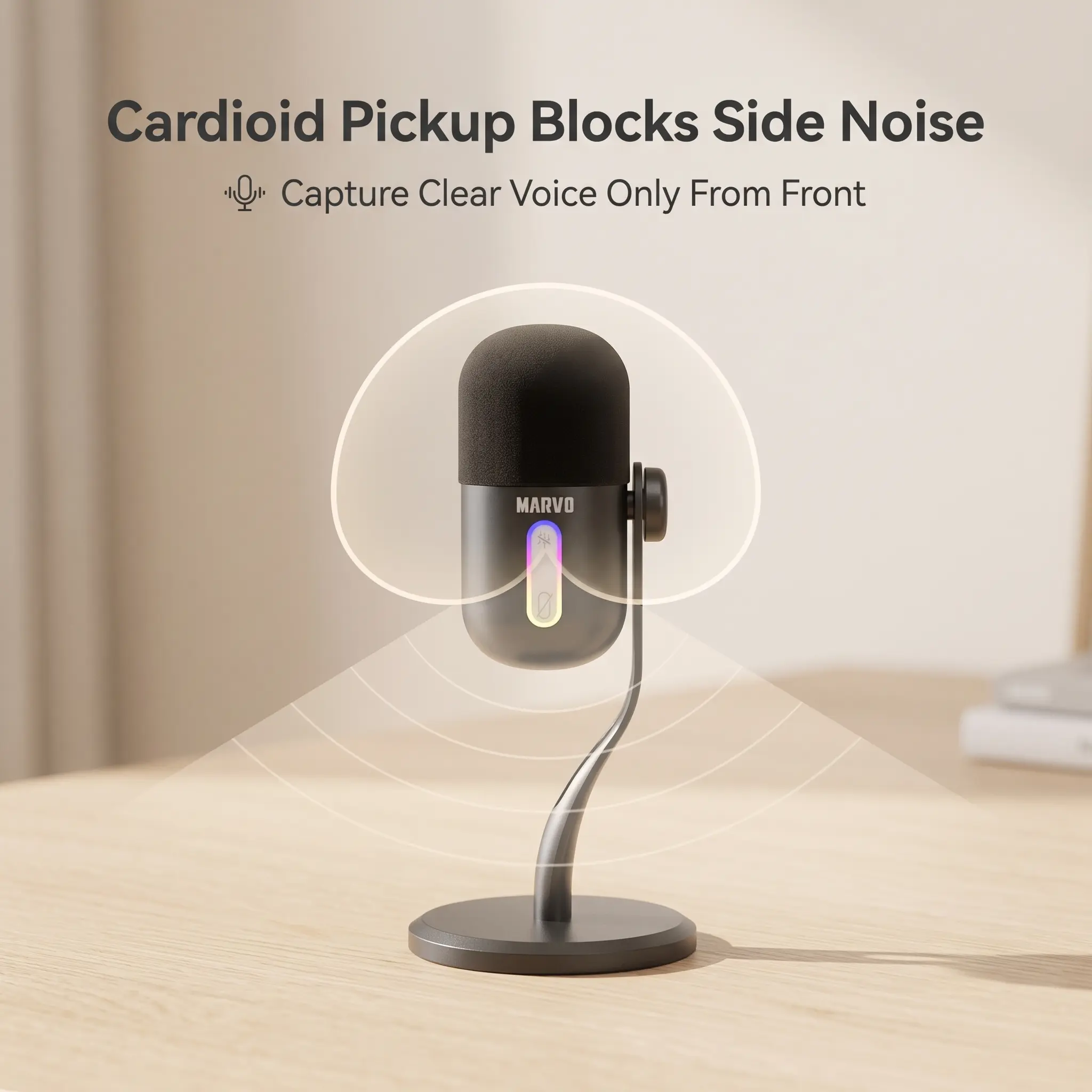 USB Condenser Microphone, Sleek ABS metal Spray painted Gaming Mic, Adjustable Bracket, RGB Running Water Light, Touch Control Noise Reduction & Mute Button, 48KHz Sampling Rate, 3.5mm Audio Jack, for Gaming, Live Streaming, Podcast, Online Class, ASMR Re