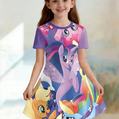 my little pony birthday dress My Little Pony Rainbow Dash Big Girls Dress Blue 10-12