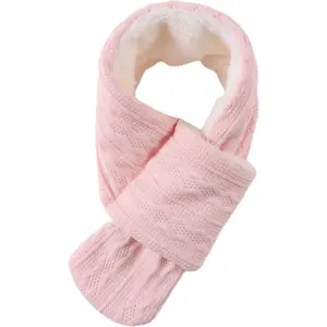 L-BN013   Kids Scarf Fleece Warm Knitted Scarves for Girls Boys Toddler Cold Weather Soft Neck Warmer