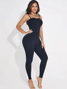 Women’s Full Body Shapewear Jumpsuit, Spaghetti Strap Tummy Control Bodysuit, Waist Slimming Butt Lifting, Stretch Compression, Daily Wear