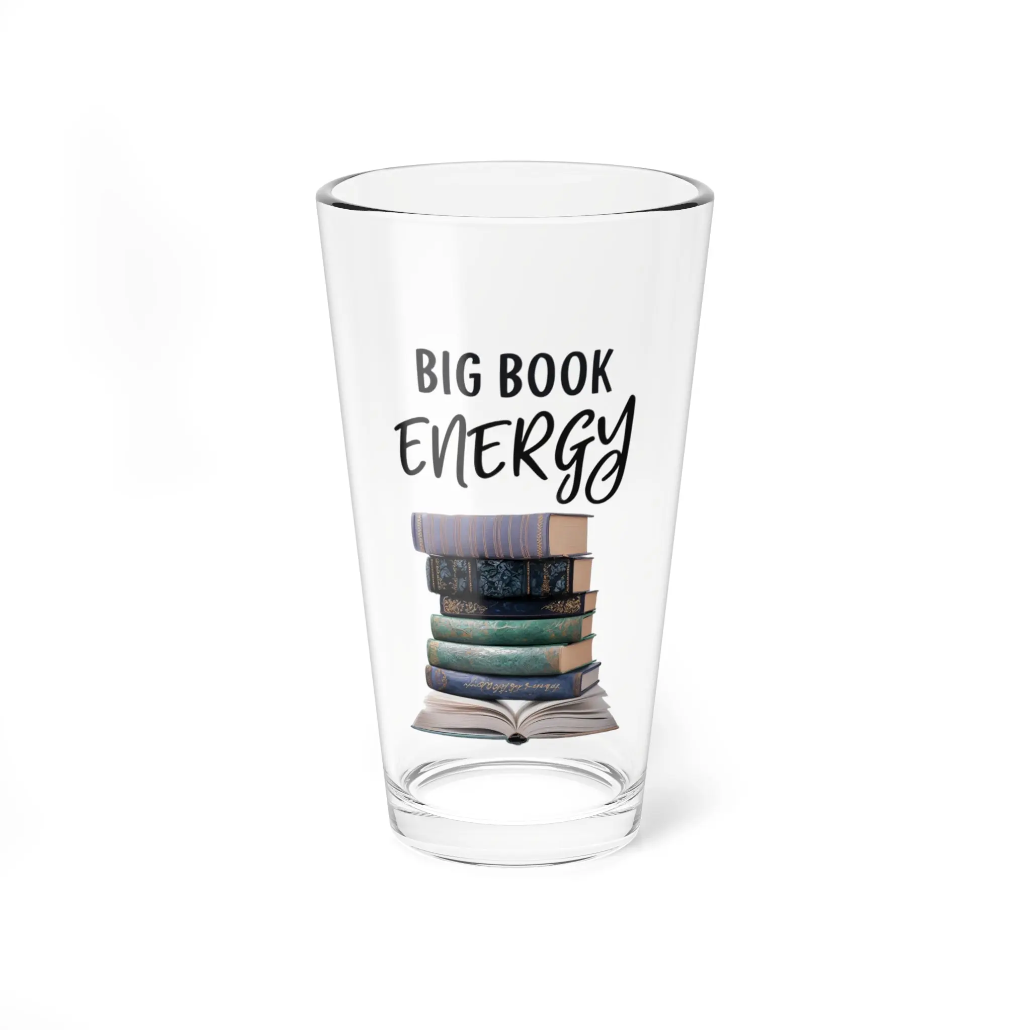 Big Book Energy Mixing Glass - 16oz Drinkware for Book Lovers