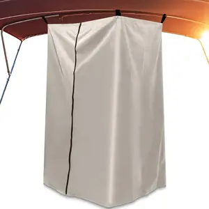 Privacy Curtain Changing Room with Bag Portable Privacy Tent Easy Up Pontoon Enclosure Partition for Pontoon Boat Hanging Tent 27 W x 30 D x 72 H(Beige)