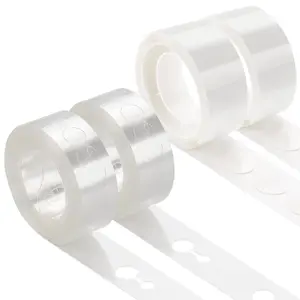 Balloon Arch Kit for Party Decorations – Clear Balloon Tape Strips & Glue Dot Rolls – 10 Rolls Each, 160ft Tape, 1000 Dots