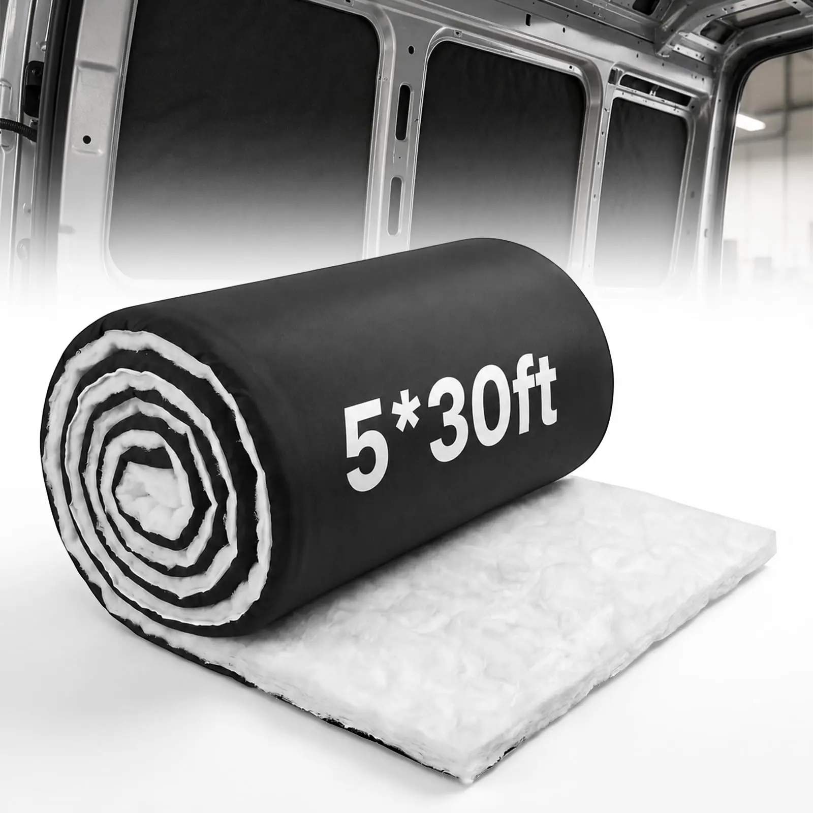 Automotive Insulation Roll, 1.65 Inch Thick Van Camper Sound Insulation | 5 x 30 FT Thermal Insulation Roll for RV, Camper Van and Vehicle Heat Reduction with Acoustic Sound Insulation Material