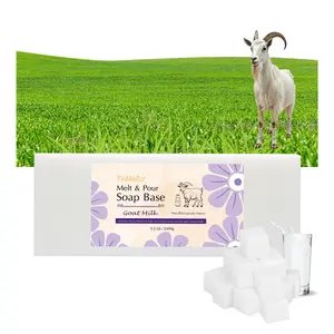 5.2 lbs Goat Milk Soap Base for Soap Making,Glycerin Bars to Make Homemade Soap, Organic Goats Milk Soap Base Bulk,Soap Making Bases & Melts