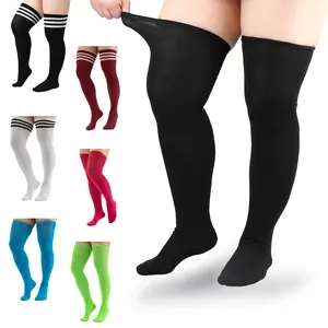 1 Pair Women's Plus Size over Knee Socks, Soft & Long Tube Stockings, Warm Leggings for Christmas Cosplay, Daily Wear, Multiple Colors Available