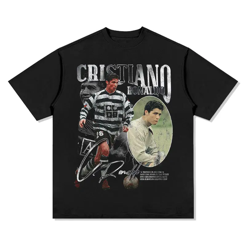 T-Shirts  Cristiano Ronaldo Graphic Tee - Vintage Bootleg