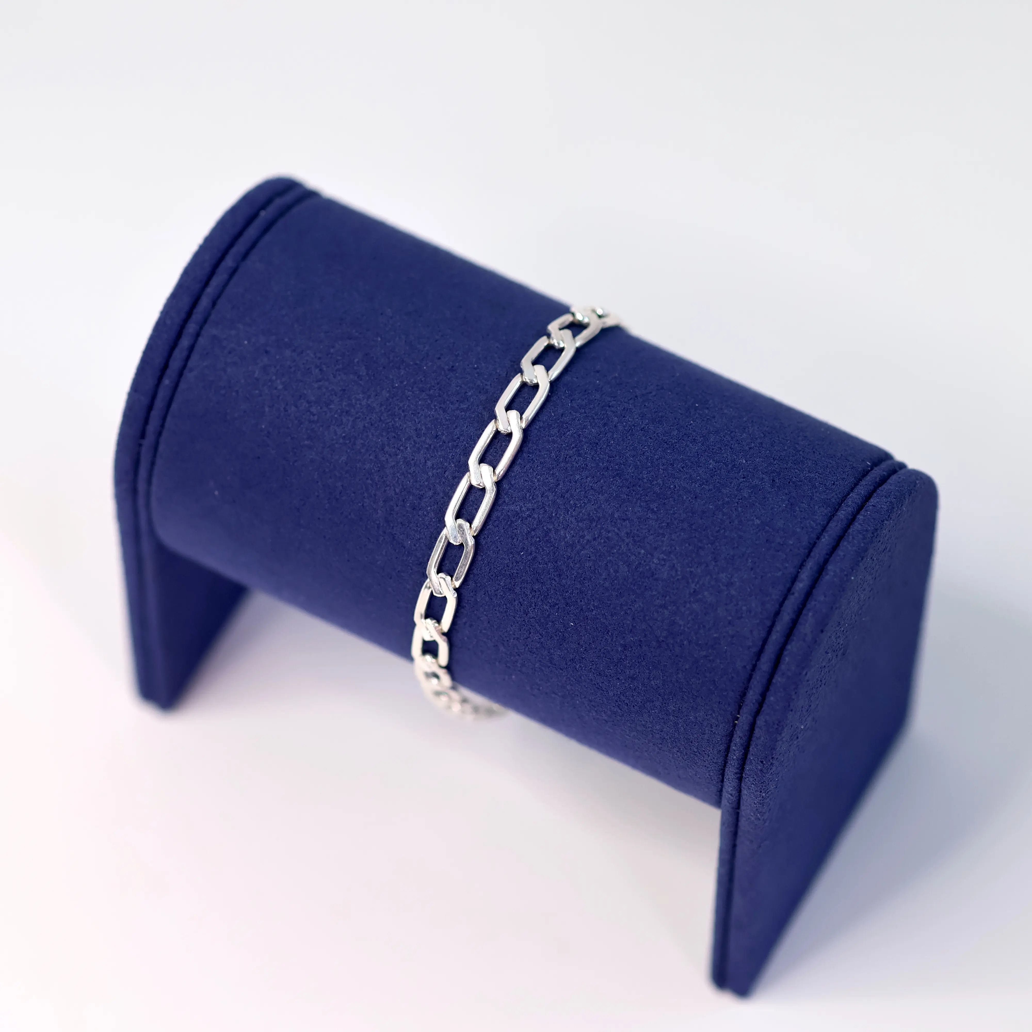 4.5mm Hexagonal Links Bracelet - Peruvian Silver 950