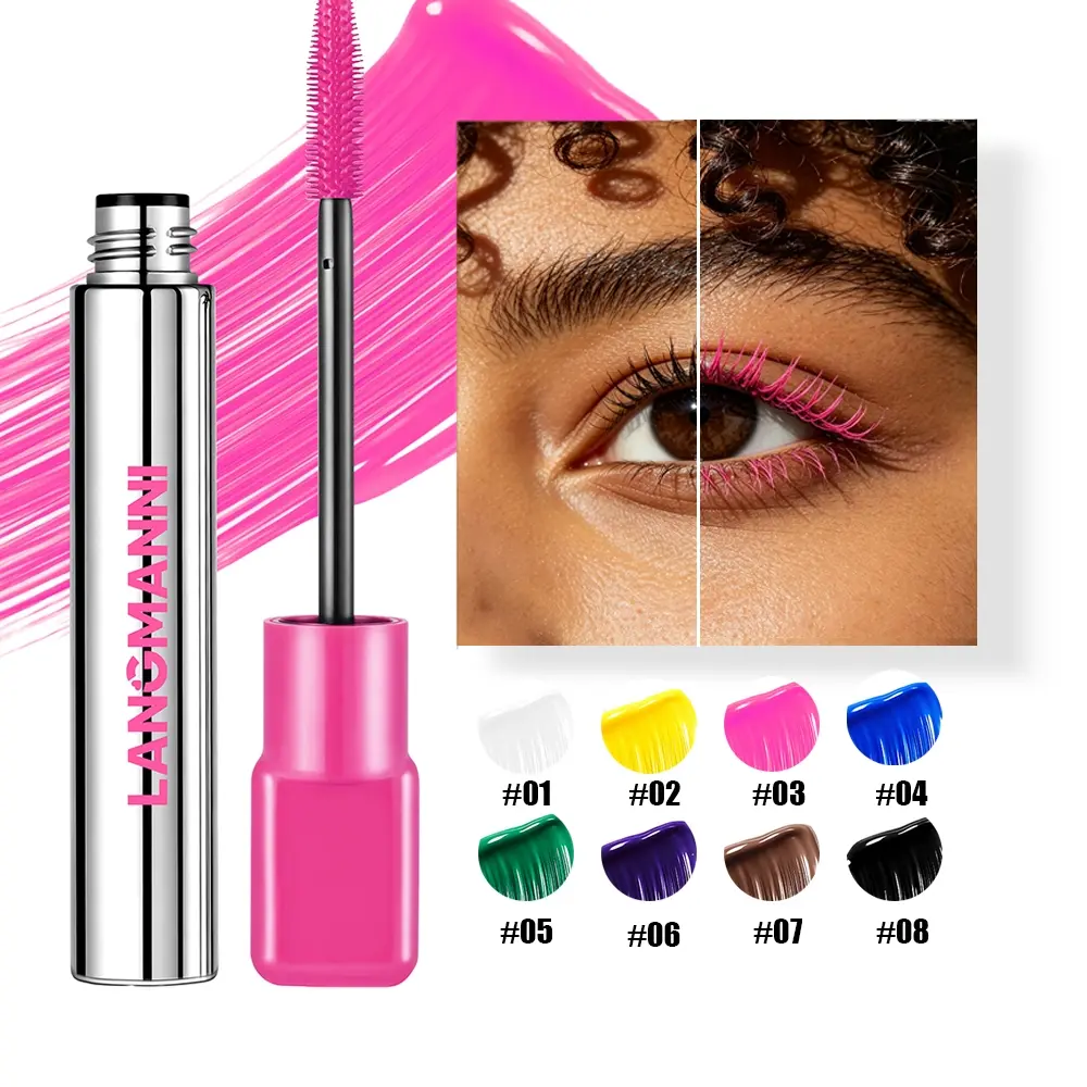 Color Mascara, Beauty Mascara, Bold Purple & Yellow Waterproof Volume Lengthening Volumizing Mascara for Creative Eye Makeup, Long-Lasting All-Day Wear, Instant Lengthening & Lash Separating Mascara, My Amazing Lashes Mascara