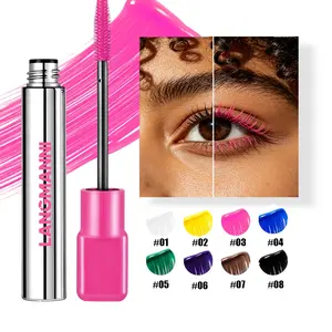 Color Mascara, Bold Purple & Yellow Waterproof Mascara for Creative Eye Makeup, Long-Lasting All-Day Wear, Instant Lengthening & Lash Separating Mascara