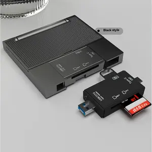 Multifunctional Otc Card Reader, Supports Micro SD, USB, Type-C, Ideal for Cameras, Smartphones, Tablets, Portable Design, No Battery Needed