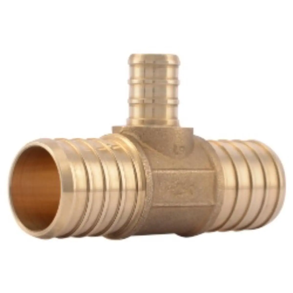 212 MAIN SharkBite UC415LFA 1x1x0.5" RT LF Brass Pex Tee - Barbed Fitting, Pex Tubing Pipe, Certified Safe Water Pipe Adapter for Boating, Water Sports