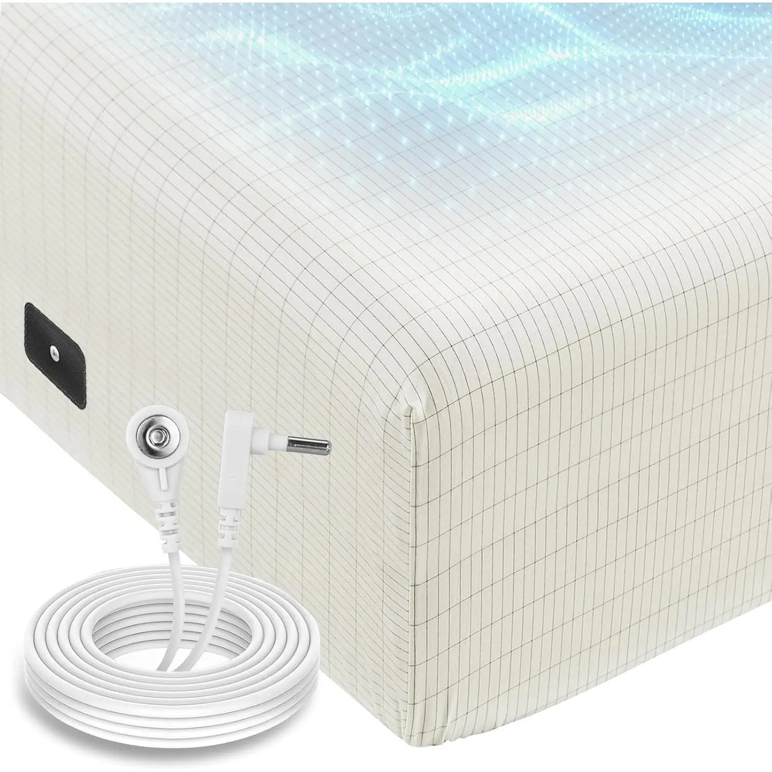 Grounding Sheets  Deep Pockets 16 inches, 90%  & 10%  Fiber Infused, Earthing Sheets Grounding Well Bed Fitted Sheets- 60"x80"