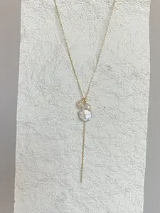 freshwater pearl necklace baroque petal pearl dangle necklace custom pendant