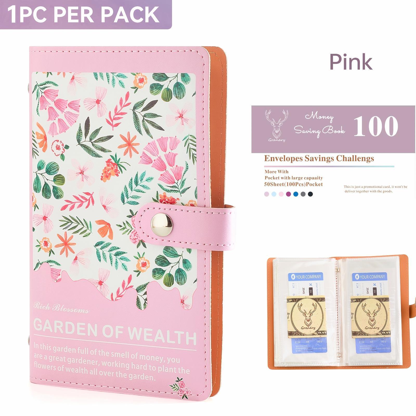 Granary 1/2pcs Vintage Floral BUD Folder-A6 Budget Folder with Large Capacity Cash Envelopes, Soft PU Cover, Financial Planner, Cash Management. Account Books for Easter&Mother's Gift.