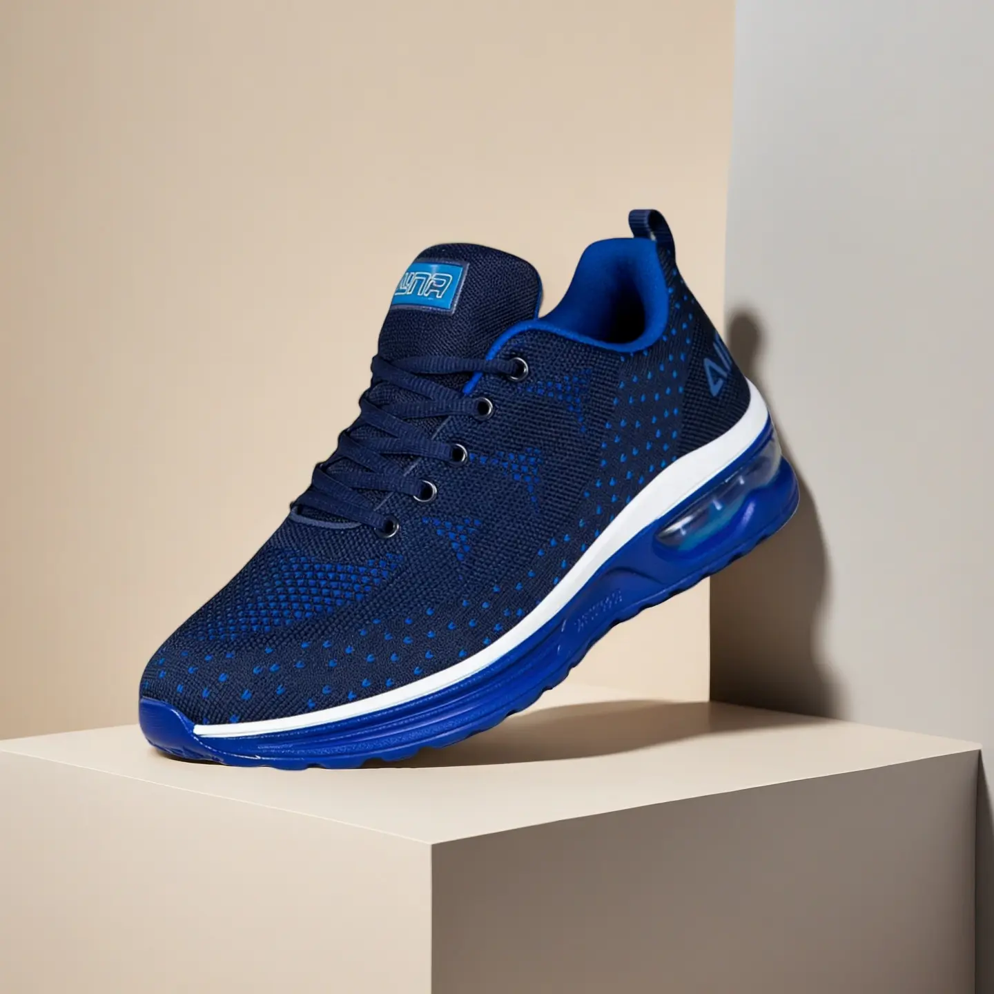 Men's Fitness Sporty Running Shoes - High Cushioning Breathable Mesh Sneakers with Non-Slip Rubber Sole, Natural Gait Support for Gym, Badminton, Fitness Running Shoes, Men’s Shoes