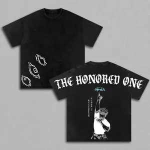 Satoru Gojo The Honored One Shirt | Anime-Insprired Fashion Graphic Tee | Vintage Clothing Washed JJK Manga Streetwear Top | Oversized Heavyweight Cotton Anime T-Shirt | Strongest Sorcerer Gojo Fan Merch | Jujutsu Kaisen Gojo Streetwear Tee