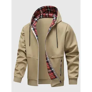Men's Casual Zipper Jacket for Autumn Winter, Daily Wear Outerwear Coat, Comfortable Fashionable Men's Clothing for Cold Weather, Menswear, Zippered Jacket