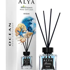 Nature's Scents Ocean Reed Diffuser, 3.3 FL.OZ., 100 ML, Home Fragrance with Black Reeds