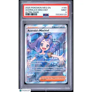 2025 Pokemon Meg EN-Mega Evolution Acerola's Mischief #165 9 Ultra Rare
