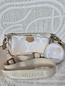 Pre-owned Louis Vuitton canvas Crossbody Bags Preowned Multi pochette crossbody bag