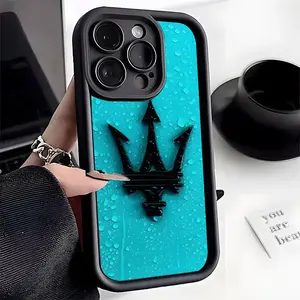M-Maserati Car Logo  Phone Case for iPhone 17 Pro Max 15 Pro 16 14 Plus 12 13 Mini 11 Pro Protective Shockproof soft cover