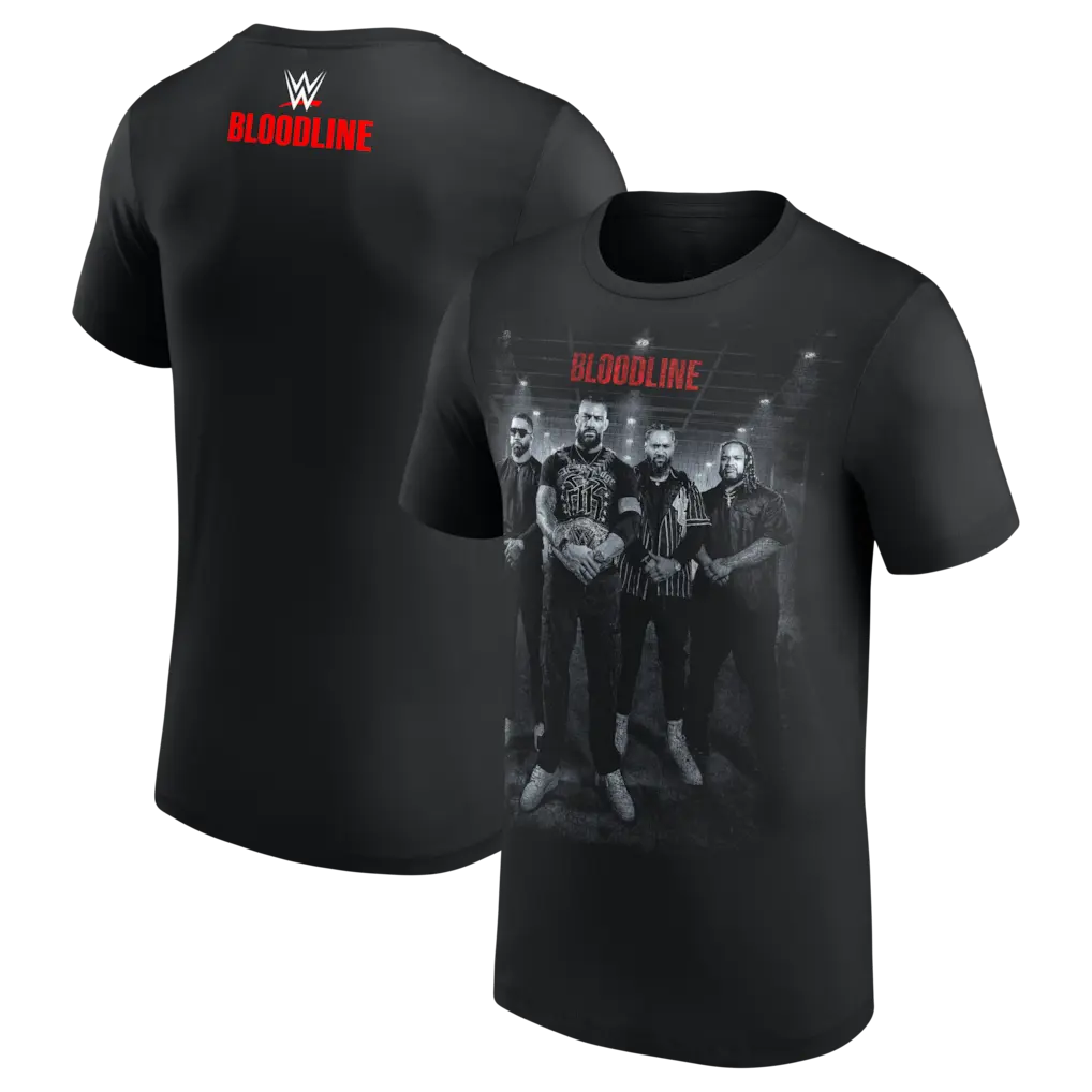 [WWE] The Bloodline Authentic Photo T-Shirt, Retro WWE Graphics Tee, Wrestling Shirt, Gift For Fan , For Men And Women