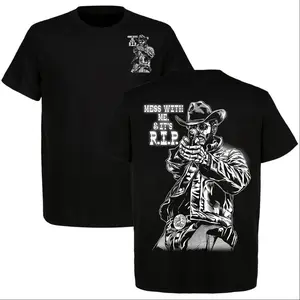 Rip Wheeler Mess with me and It's RIP Zombie Death Dealers T-Shirt, Vintage Cowboy Tee, Classic Western Shirt , Full Color, Full Size