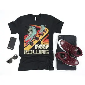 Keep Rolling Roller Skating Shirt / Roller Skate Shirt / Gift for Roller Skater / Skating Gifts / Roller Derby Shirts / Tank Top / Hoodie