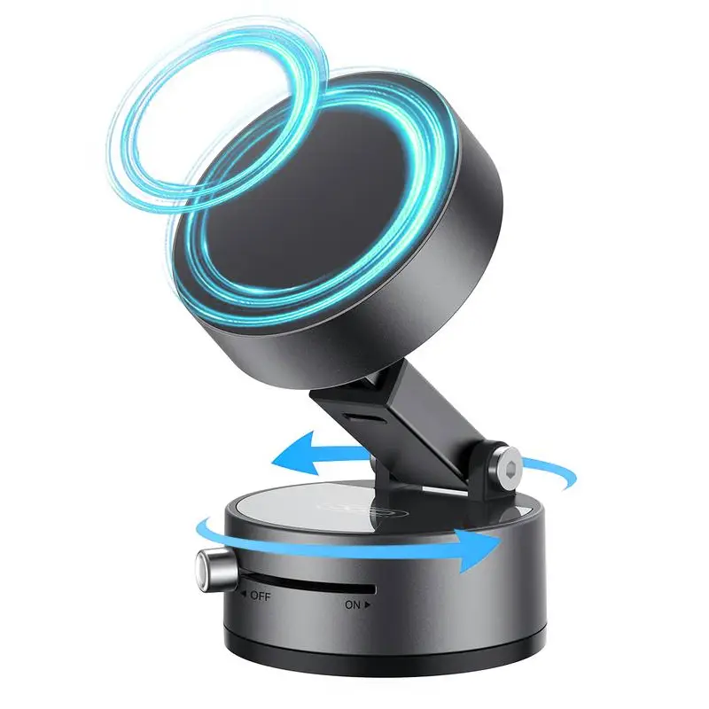 Upgraded Vacuum Magnetic Suction Phone Mount, Magnetic Car Phone Holder, Multipurpose Phone Holder for Car, Home, Office, Gym, 360° Adjustable