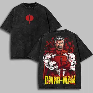 Invincible Omni-Man V4 T-Shirt , Back and Front Print, Superhero Fans | Great Gift For Fans graphic tee Cotton Fabric streetwear lover