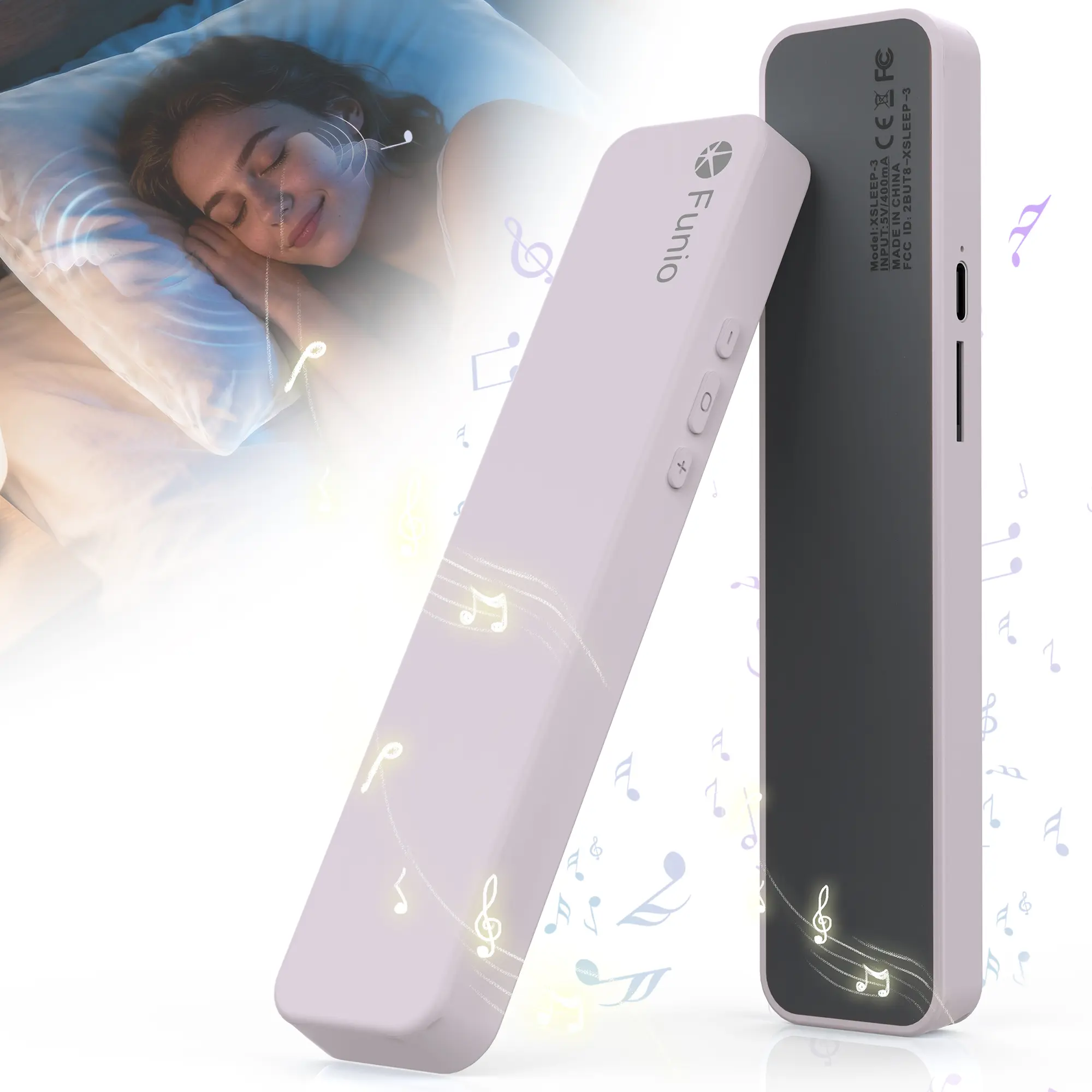 Bone Conduction Pillow Speaker - Bluetooth 5.2 Sleep Aid Speaker with White Noise, Timer, TF Card, Under Pillow SoundNo Earbuds Needed, Won't Disturb Your Partner Audio Device