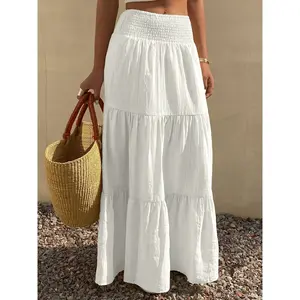 Women's multi-layer skirt, romantic Bohemian style, casual and comfortable fit, suitable for all seasons, perfect for commuting and vacationRAIMENTRY